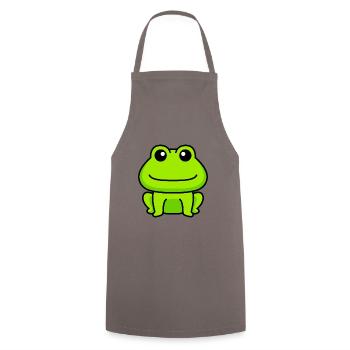 Frog Comic Animal - Cooking Apron - grey - Front - AI Model Male 185 dark (185cm)