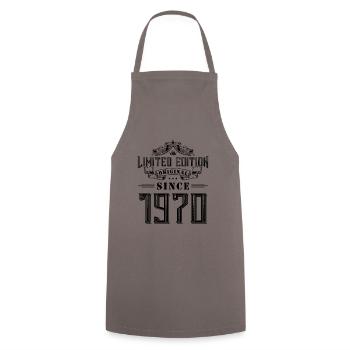 Édition limitée 1970 - Tablier de cuisine - gris - Devant - AI Model Male 185 dark (185cm)