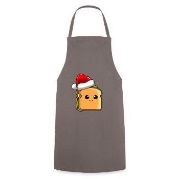 Sandwich Weihnachten Comic Xmas - Kochschürze - Grau - Vorne - AI Model Male 185 dark (185cm)