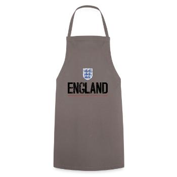 Retro Vintage England Flagge - Kochschürze - Grau - Vorne - AI Model Male 185 dark (185cm)