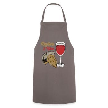 Huîtres et vin Seafood Chef Hobby Ocean - Tablier de cuisine - gris - Devant - AI Model Male 185 dark (185cm)