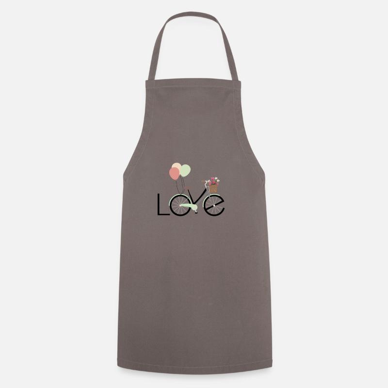 J'aime ma conception de vélo - Tablier de cuisine - gris