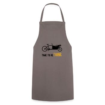 Temps à vélo cargo pour repenser le changement climatique - Tablier de cuisine - gris - Devant - AI Model Male 185 dark (185cm)