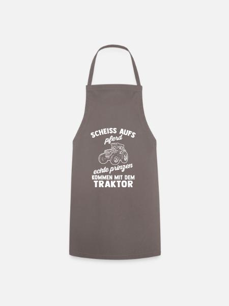 Echte Prinzen Kommen mit dem Traktor - Kochschürze - Grau