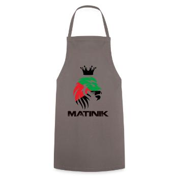 Martinique lion King Drapeau martiniquais - Tablier de cuisine - gris - Devant - AI Model Male 185 dark (185cm)