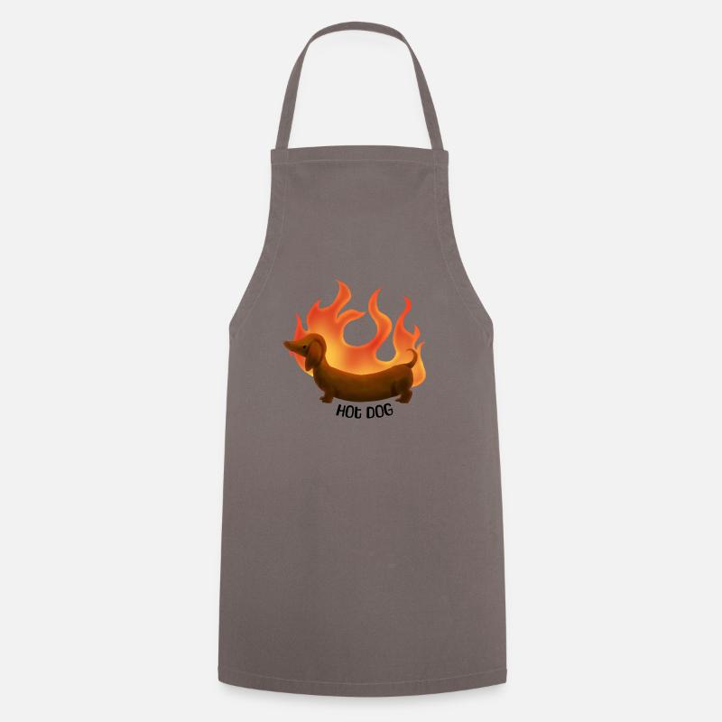 hot-dog noir - Tablier de cuisine - gris