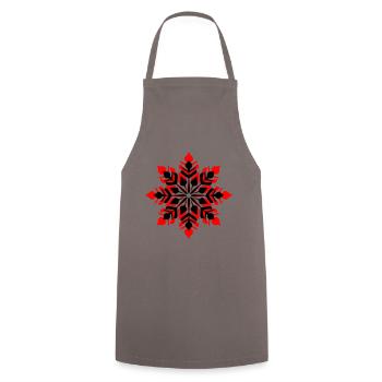 Schneeflocke Icon Winter - Kochschürze - Grau - Vorne - AI Model Male 185 dark (185cm)
