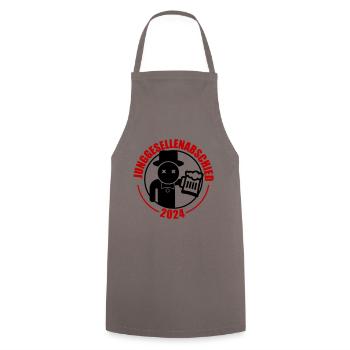 Junggesellenabschied 2024 Bier - Kochschürze - Grau - Vorne - AI Model Male 185 dark (185cm)