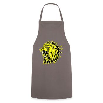 Lion Tête Sauvage Lion - Tablier de cuisine - gris - Devant - AI Model Male 185 dark (185cm)