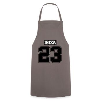 Ibiza 23 - Cooking Apron - grey - Front - AI Model Male 185 dark (185cm)