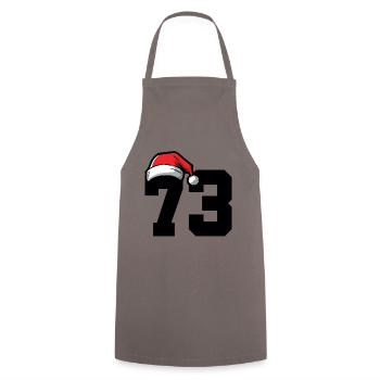 73 Numéro Noël - Tablier de cuisine - gris - Devant - AI Model Male 185 dark (185cm)