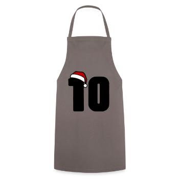 10 Numéro de Noël - Tablier de cuisine - gris - Devant - AI Model Male 185 dark (185cm)