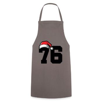 76 Number Christmas - Cooking Apron - grey - Front - AI Model Male 185 dark (185cm)