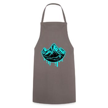 Berge Symbol Mountains - Cooking Apron - grey - Front - AI Model Male 185 dark (185cm)