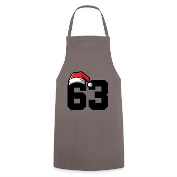 63 Number Christmas - Cooking Apron - grey - Front - AI Model Male 185 dark (185cm)