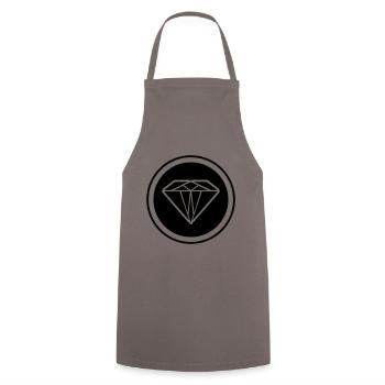 Diamant Symbol - Kochschürze - Grau - Vorne - AI Model Male 185 dark (185cm)