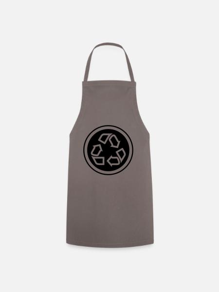 Recycling Symbol - Kochschürze - Grau