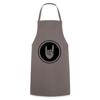 Party Hand Symbol - Cooking Apron - grey - Front - AI Model Male 185 dark (185cm)