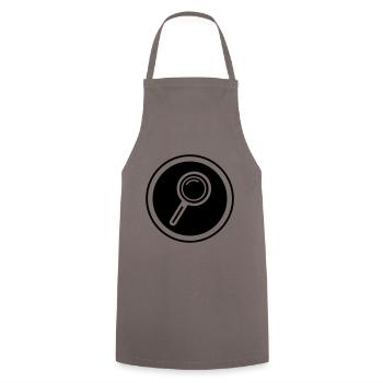 Lupe Symbol - Kochschürze - Grau - Vorne - AI Model Male 185 dark (185cm)
