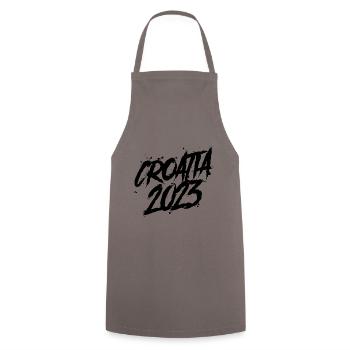 Croatia 2023 - Kochschürze - Grau - Vorne - AI Model Male 185 dark (185cm)