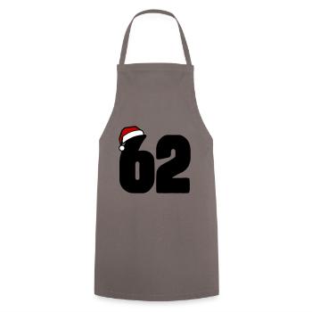 62 Numéro Noël - Tablier de cuisine - gris - Devant - AI Model Male 185 dark (185cm)