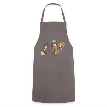L’épée dans la noix - Tablier de cuisine - gris - Devant - AI Model Male 185 dark (185cm)