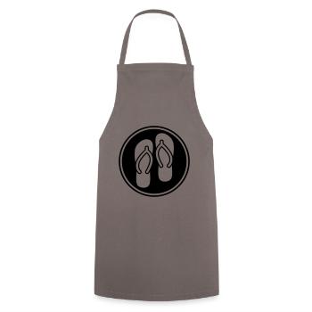 Flip-flops icon - Cooking Apron - grey - Front - AI Model Male 185 dark (185cm)
