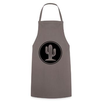 Cactus symbol - Cooking Apron - grey - Front - AI Model Male 185 dark (185cm)