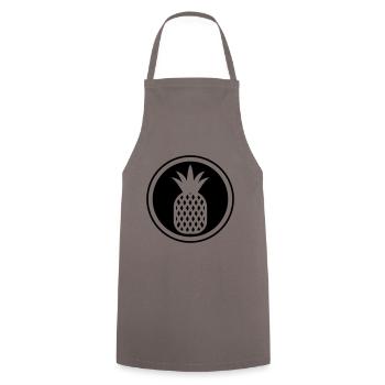 ananas frucht - Kochschürze - Grau - Vorne - AI Model Male 185 dark (185cm)