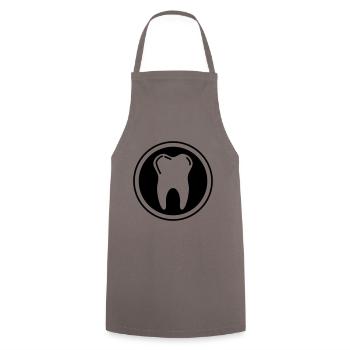 Symbole de l’icône de dent - Tablier de cuisine - gris - Devant - AI Model Male 185 dark (185cm)