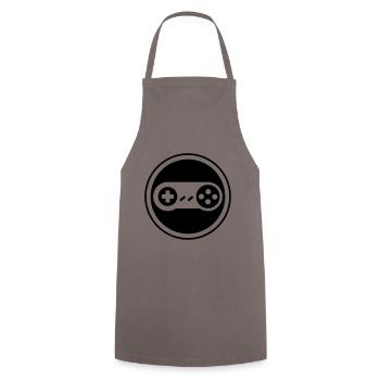 Gamepad Icon Gamer - Cooking Apron - grey - Front - AI Model Male 185 dark (185cm)