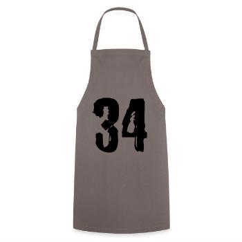Maillot à 34 numéros - Tablier de cuisine - gris - Devant - AI Model Male 185 dark (185cm)