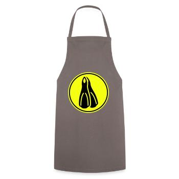 Diving fin circle - Cooking Apron - grey - Front - AI Model Male 185 dark (185cm)