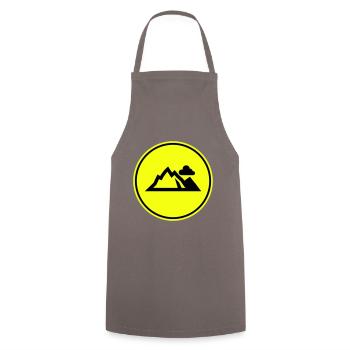 Berge Mountains Silhouette - Cooking Apron - grey - Front - AI Model Male 185 dark (185cm)