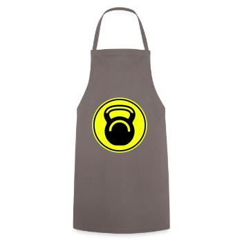 Hantel gewichte icon - Kochschürze - Grau - Vorne - AI Model Male 185 dark (185cm)