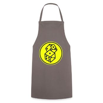 Dice Casino Symbol - Cooking Apron - grey - Front - AI Model Male 185 dark (185cm)