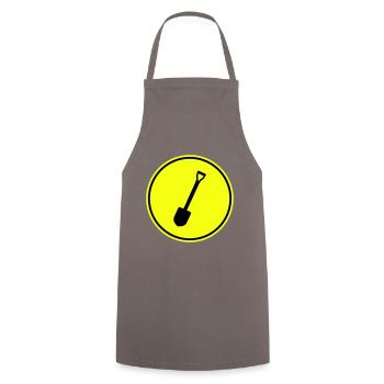 Shovel icon silhouette - Cooking Apron - grey - Front - AI Model Male 185 dark (185cm)