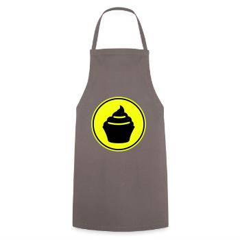 Icône Muffin Silhouette - Tablier de cuisine - gris - Devant - AI Model Male 185 dark (185cm)