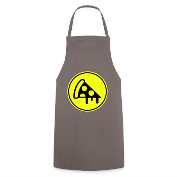 Silhouette de l’icône de la pizza - Tablier de cuisine - gris - Devant - AI Model Male 185 dark (185cm)