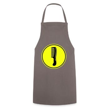 Comb hairdresser icon - Cooking Apron - grey - Front - AI Model Male 185 dark (185cm)