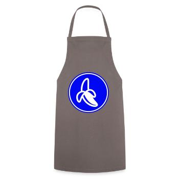 Icône banane - Tablier de cuisine - gris - Devant - AI Model Male 185 dark (185cm)