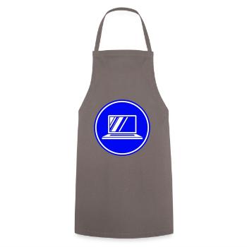 Laptop icon - Cooking Apron - grey - Front - AI Model Male 185 dark (185cm)