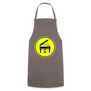 Musique pour piano - Tablier de cuisine - gris - Devant - AI Model Male 185 dark (185cm)