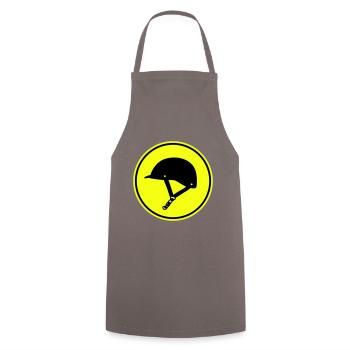 Icône du chapeau équestre - Tablier de cuisine - gris - Devant - AI Model Male 185 dark (185cm)