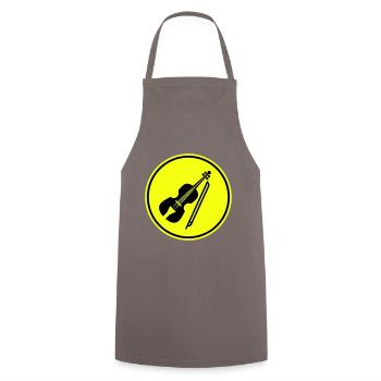 Symbole de l’icône du violon - Tablier de cuisine - gris - Devant - AI Model Male 185 dark (185cm)