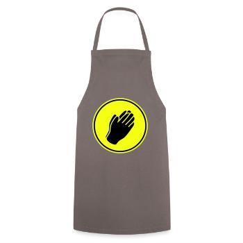 Hands symbol - Cooking Apron - grey - Front - AI Model Male 185 dark (185cm)