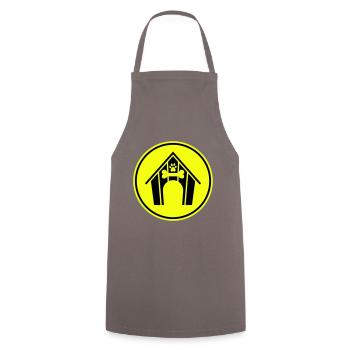 Chien de maison pour chien - Tablier de cuisine - gris - Devant - AI Model Male 185 dark (185cm)