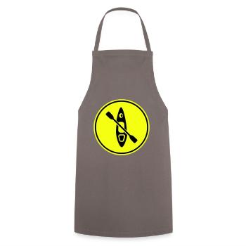 Canoe icon - Cooking Apron - grey - Front - AI Model Male 185 dark (185cm)