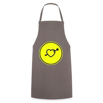Herz symbol pfeil - Kochschürze - Grau - Vorne - AI Model Male 185 dark (185cm)