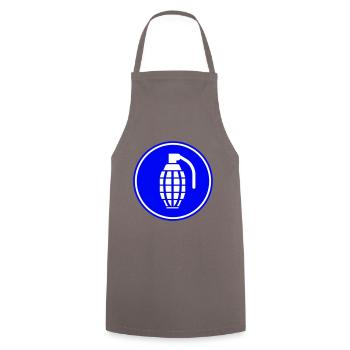 Grenade weapon icon - Cooking Apron - grey - Front - AI Model Male 185 dark (185cm)
